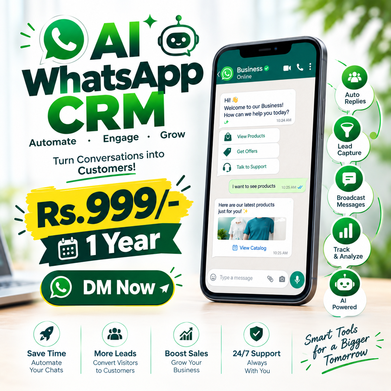 AI WhatsApp CRM – 1 Year
