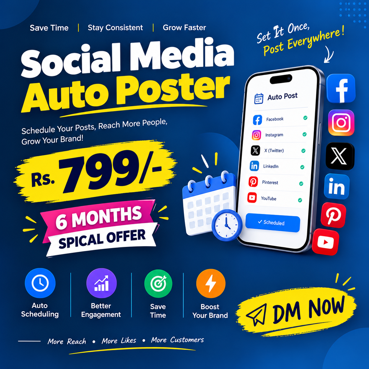 Social Media Auto Poster – 6 Month